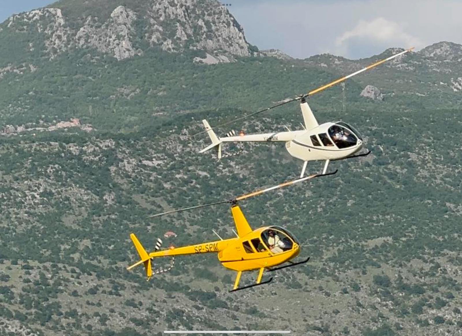 Helicopter training in Montenegro