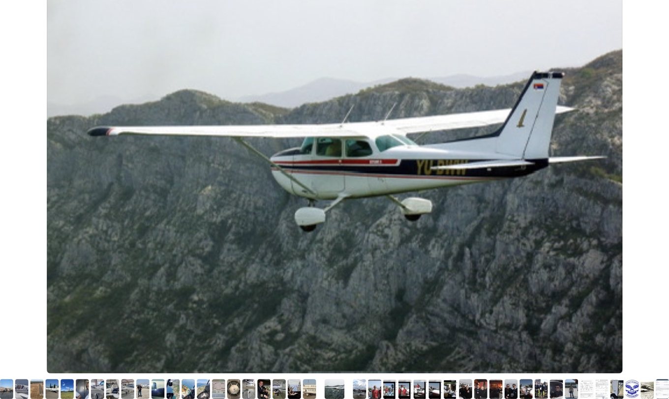 Aeroplane training in Montenegro
