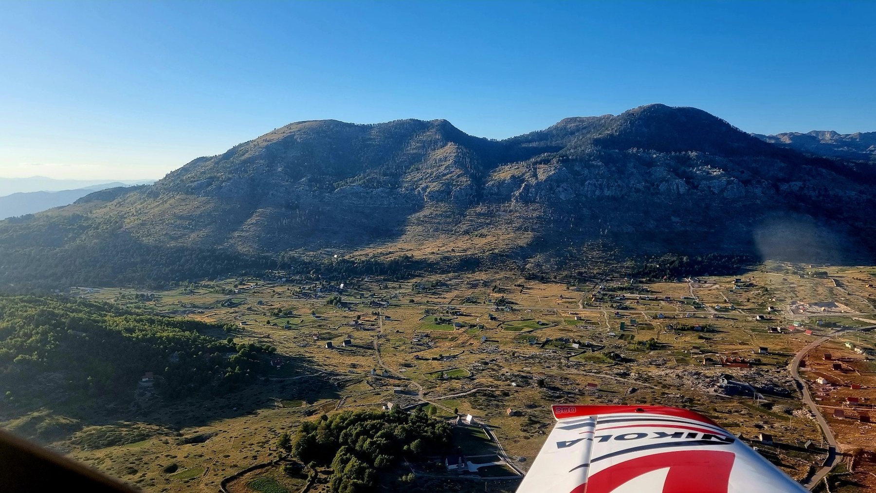 Helicopter training atmosphere over Montenegro